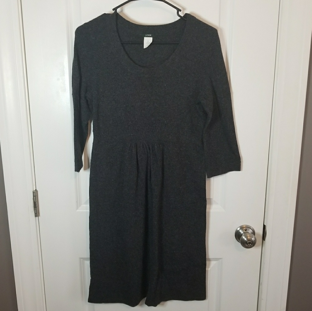 XS J.Crew  grey wool/cashmere blend sweater dress